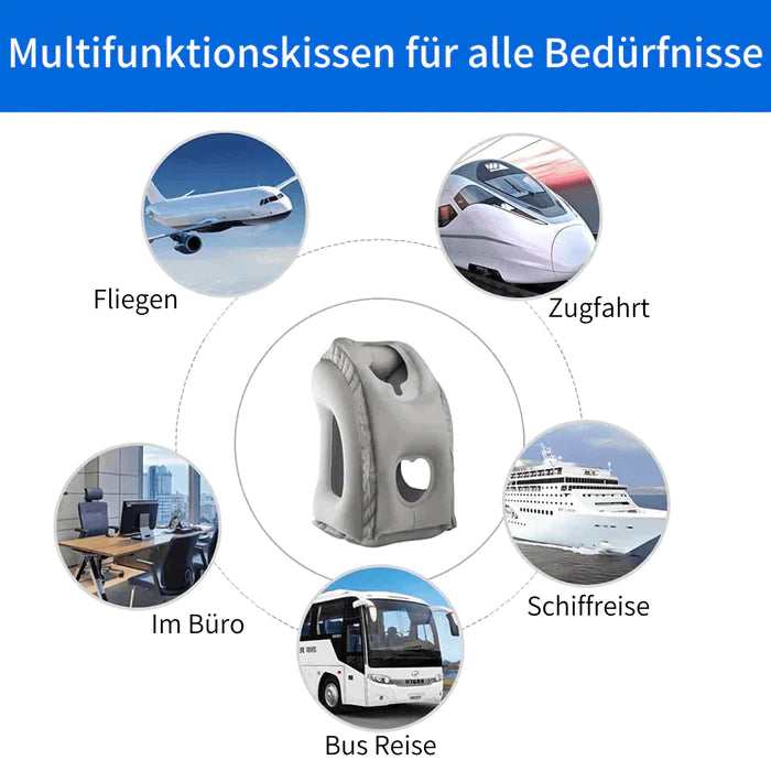 AirRest®️ - Aufblasbares Kissen für einzigartigen Reisekomfort